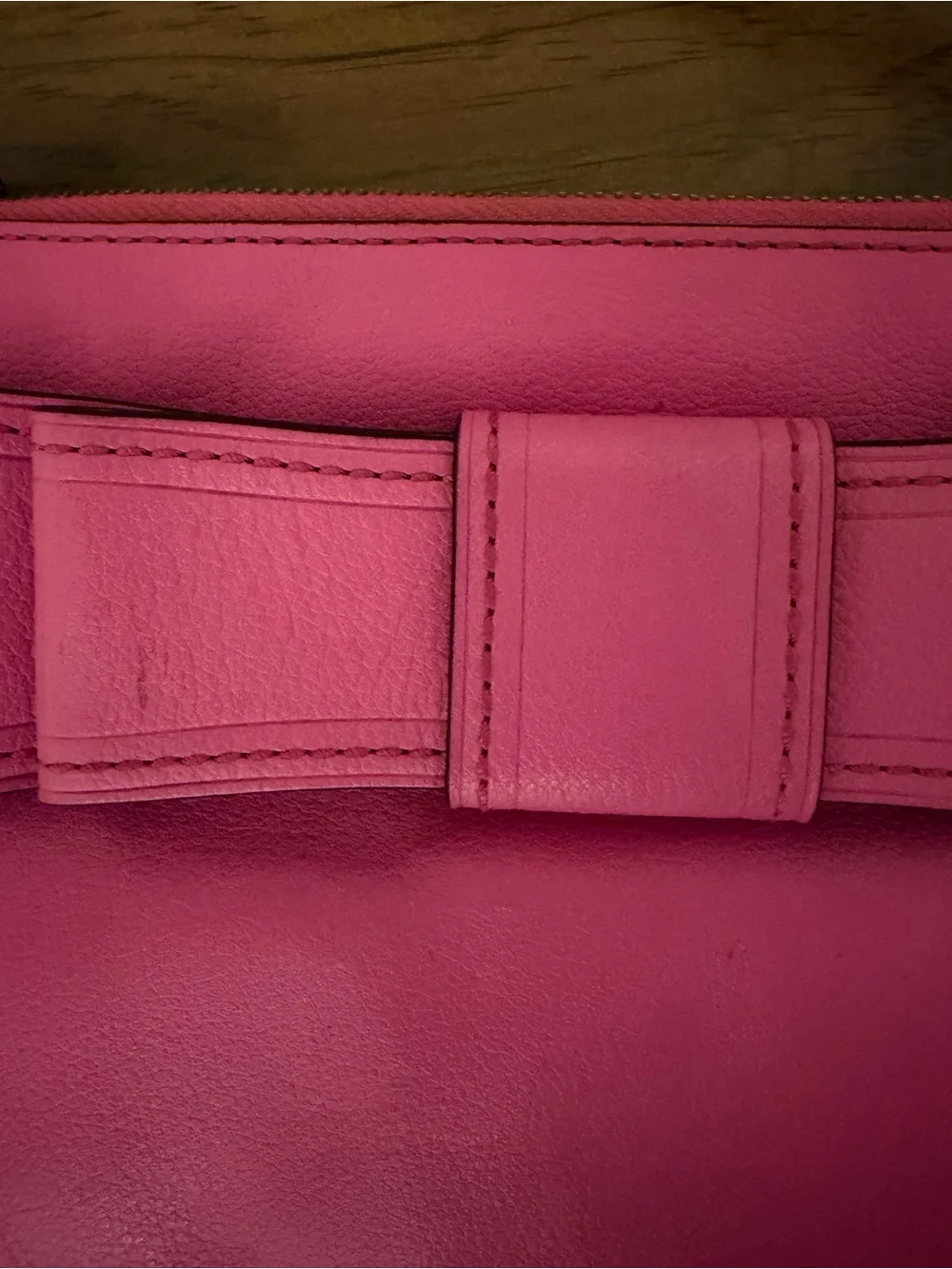 Kate Spade Hot Pink Leather Y2K Crossbody with Bow